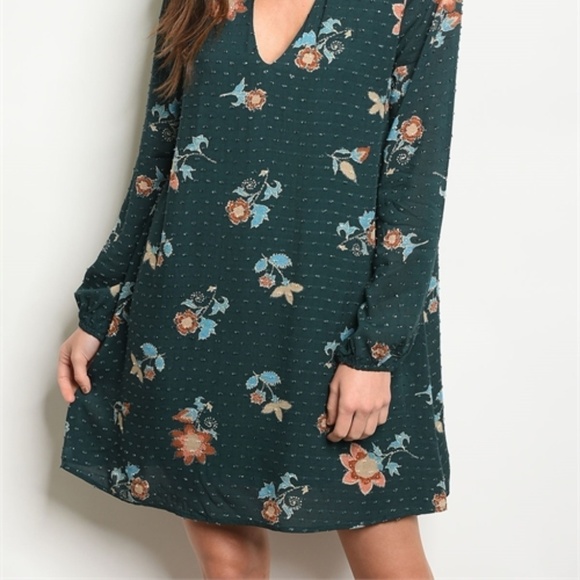 Green Floral Dress - Picture 2 of 3